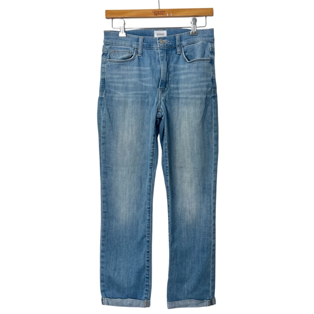 Hudson Blair High Rise Straight Crop Light Blue Ankle Denim Jeans Size 26